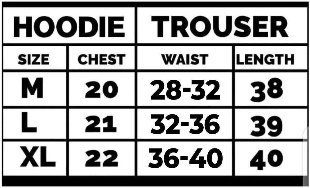 Men's Printed Fleece Hoodie Track Suit - 2 Pcs Set, Speed Black