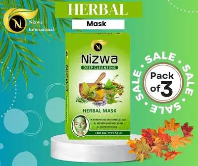 Nizwa - Deep Cleansing Herbal Face Mask (Pack Of 3)